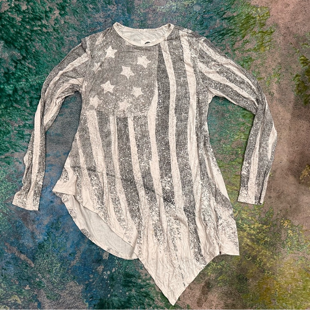 Double D Ranch Distressed Flag Shirt